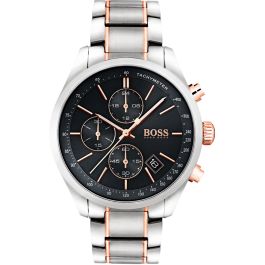 Hugo boss grand prix men's on sale black ion plated bracelet watch