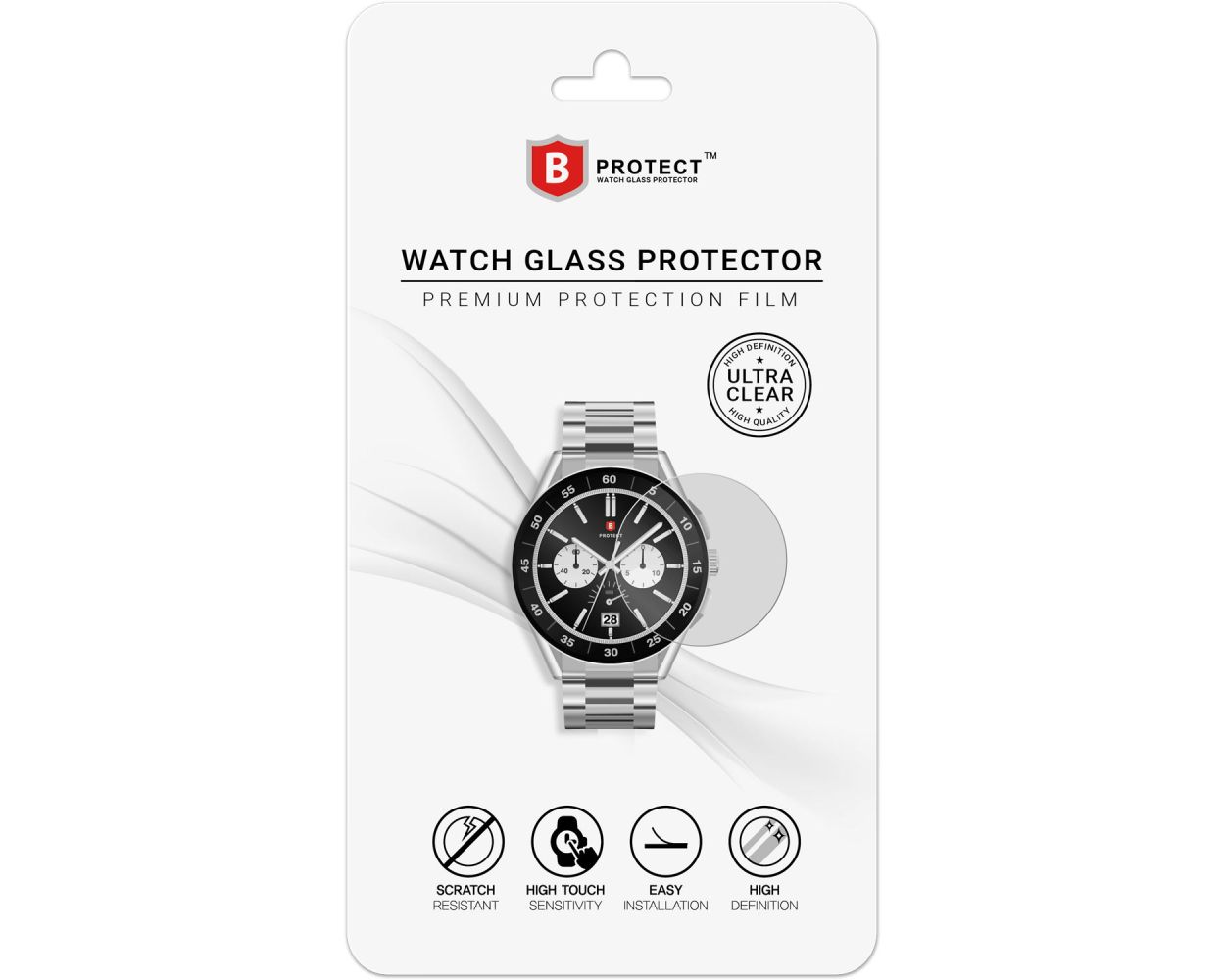 B PROTECT Apple Watch Glass Screen Protector