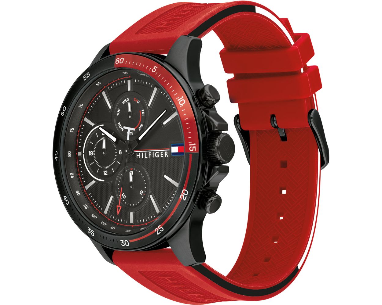 Tommy Hilfiger Bank Gents Rubber Watch 1791722