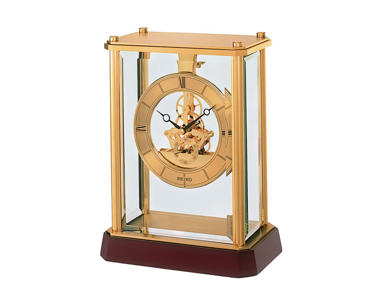 Seiko Mantel Skeleton Clock QHG033G