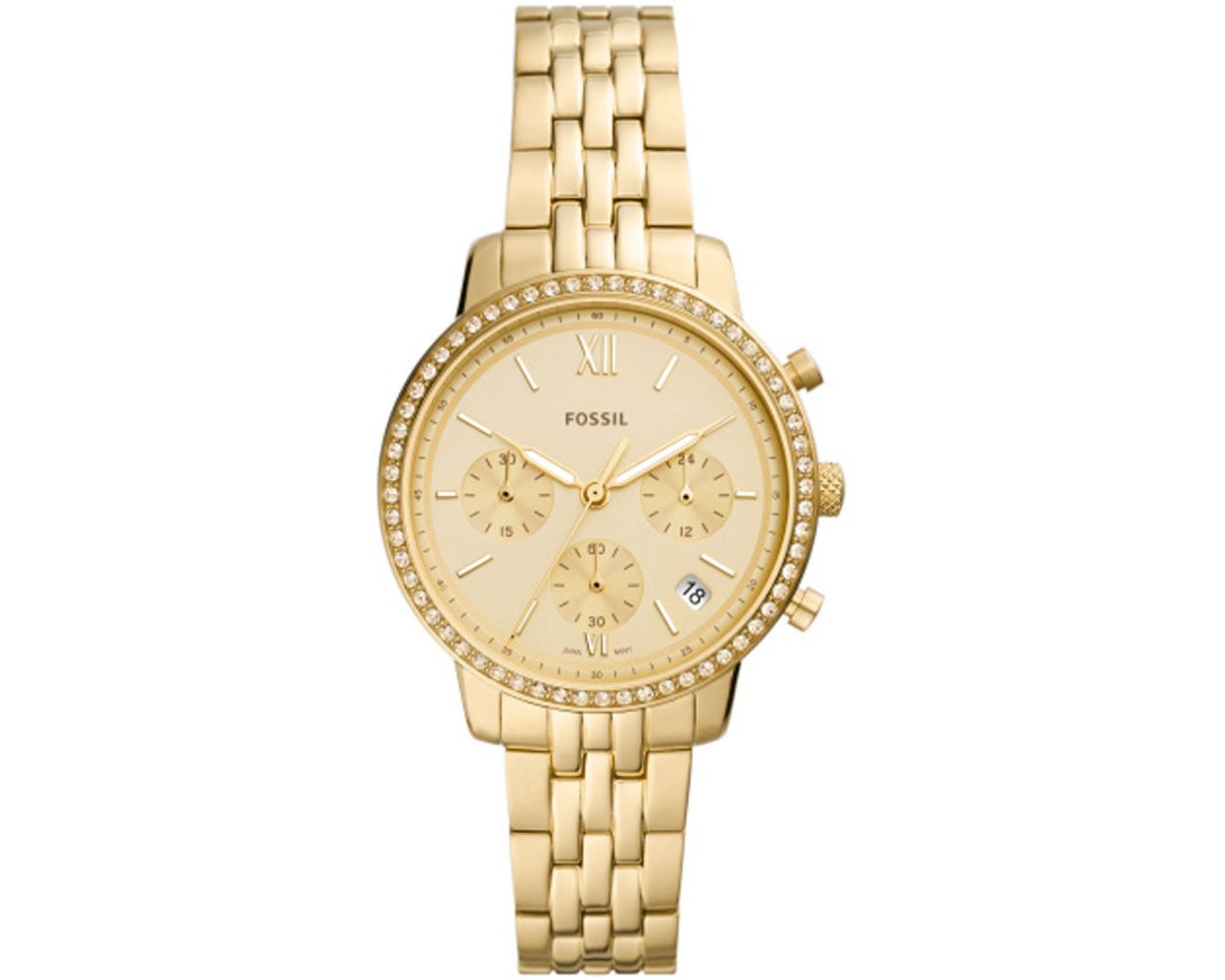 Fossil Women's Riley Rose Gold-Tone Stainless Steel Watch with Link Bracelet  | Colour My Style