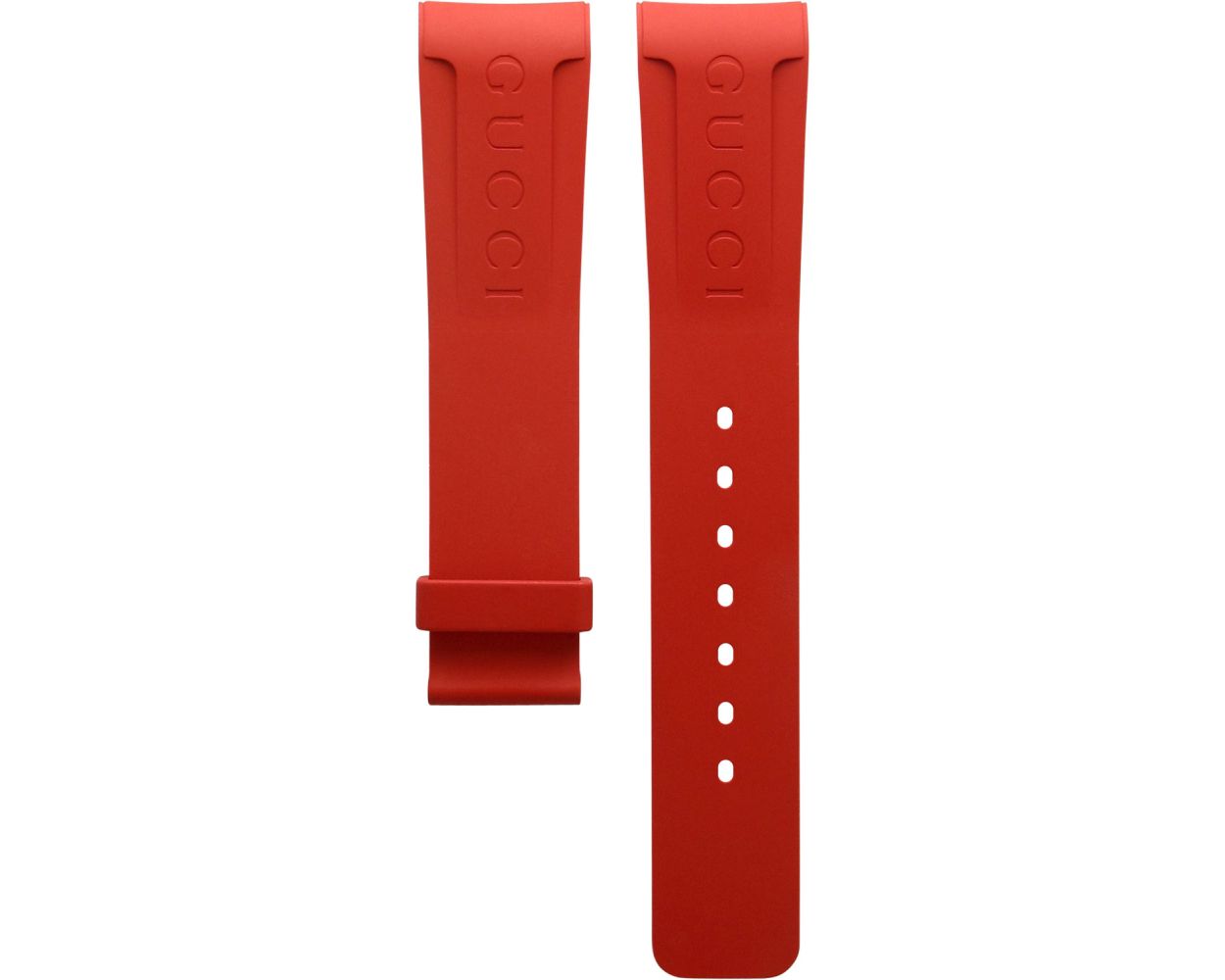 Gucci 136.3 Rubber Red Original Watch Strap YDA16790