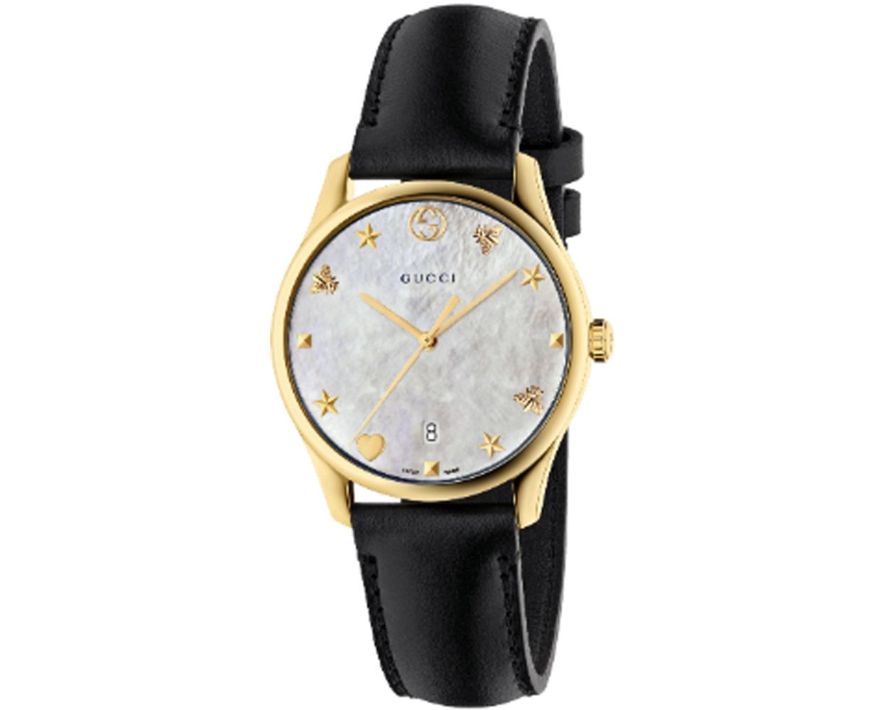 Gucci 126.4 Leather Black Original Watch Strap YDA33851