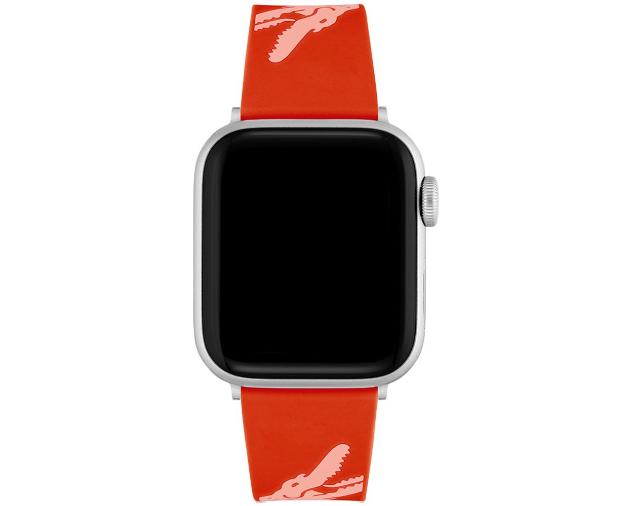 Lacoste Crocodile Print 38/40mm Apple Compatible Silicone Red
