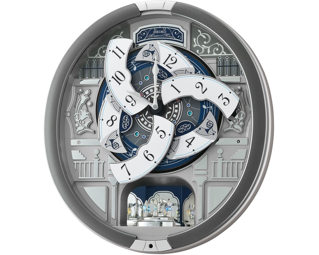 Seiko Analogue Melodies In Motion Musical Clock QXM366S