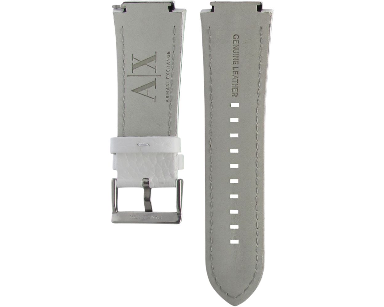 Armani Exchange Leather White Original Watch Strap AX-2046 AX2046