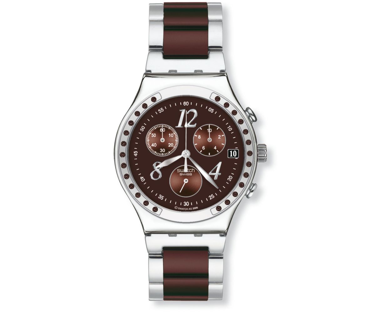 SWATCH IRONY Dream Brown YCS526G クロノ 稼働品 Swatch Irony Chrono 