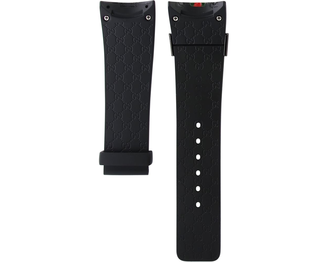 Gucci Extra Large Rubber Black Watch Strap 114, 114-2 YDA16215