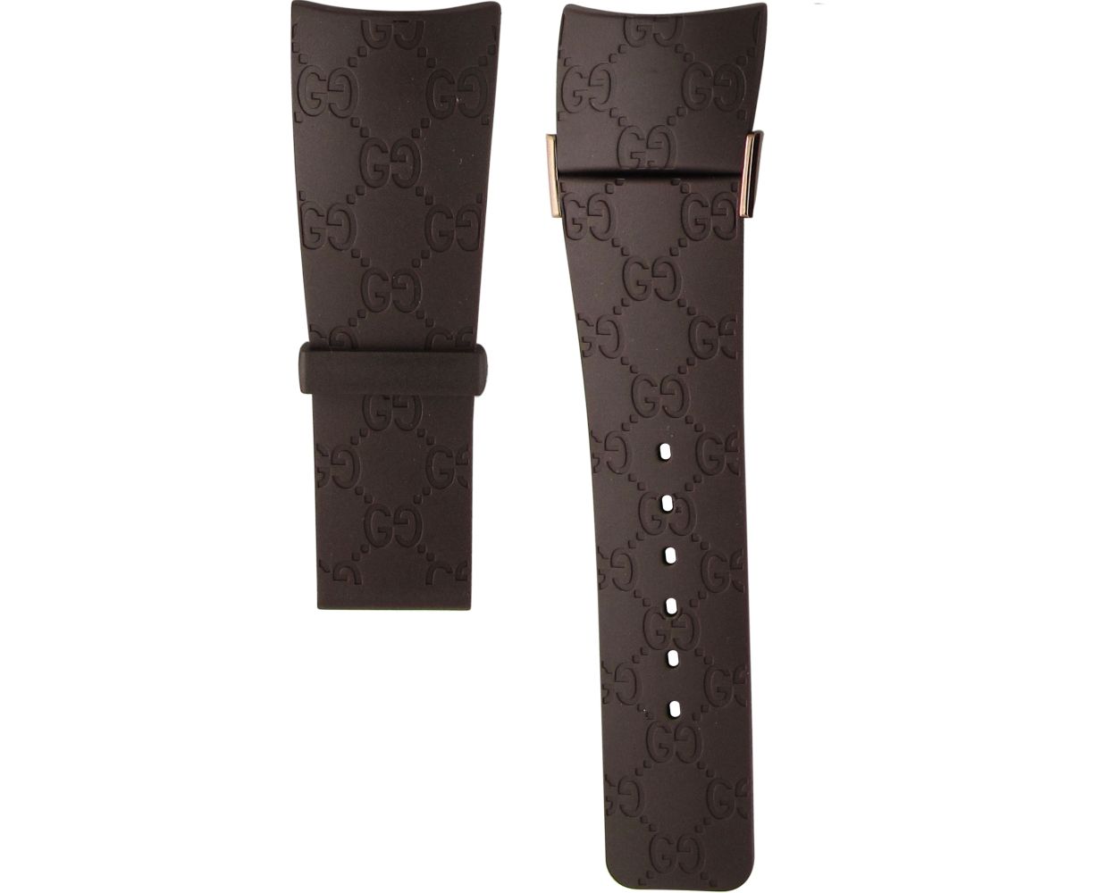 Gucci Rubber Brown Watch Strap 114XL, 114, 114-2, 316L YDA16217