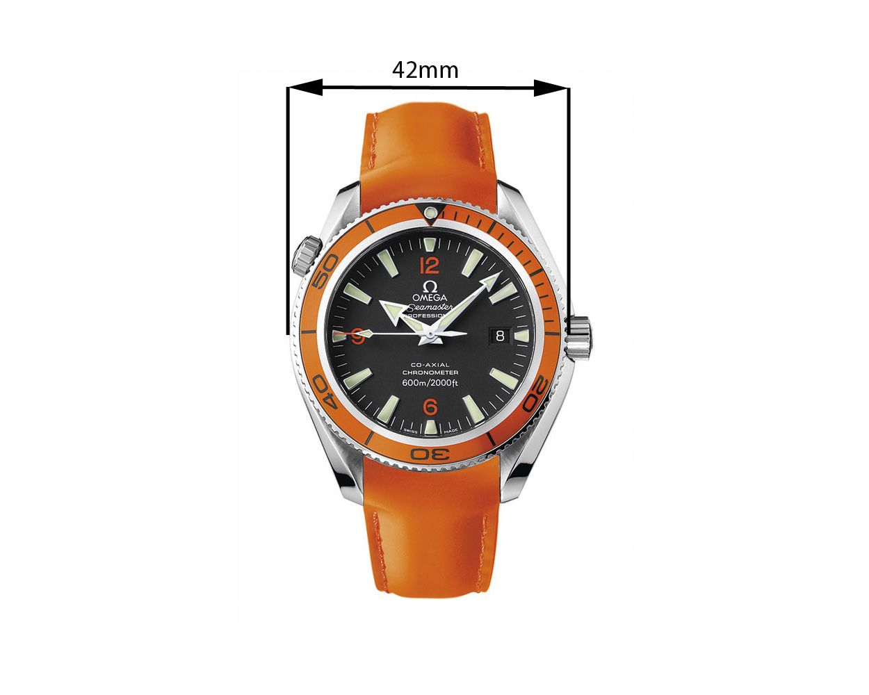 Omega Seamaster Planet Ocean Diver 42mm Rubber Orange Original