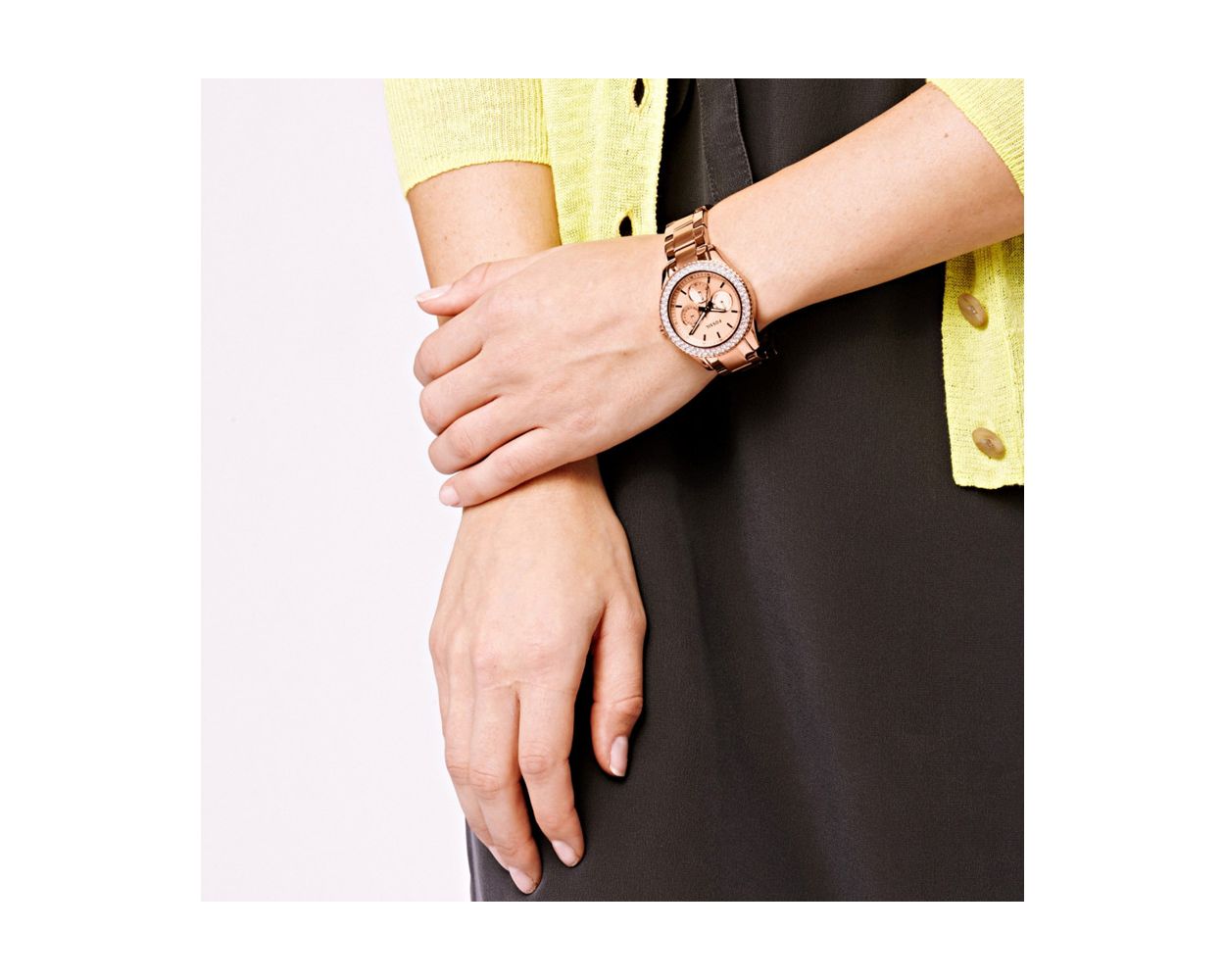 Fossil Stella ES3003 Stainless Steel Analog Rose Dial Quartz Watch‎ DE315 XS FOSSIL Rose - ES3003 - YouTube main image 2