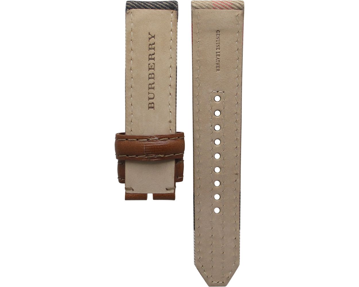 Burberry Leather Multicolour Original Watch Strap BU7820