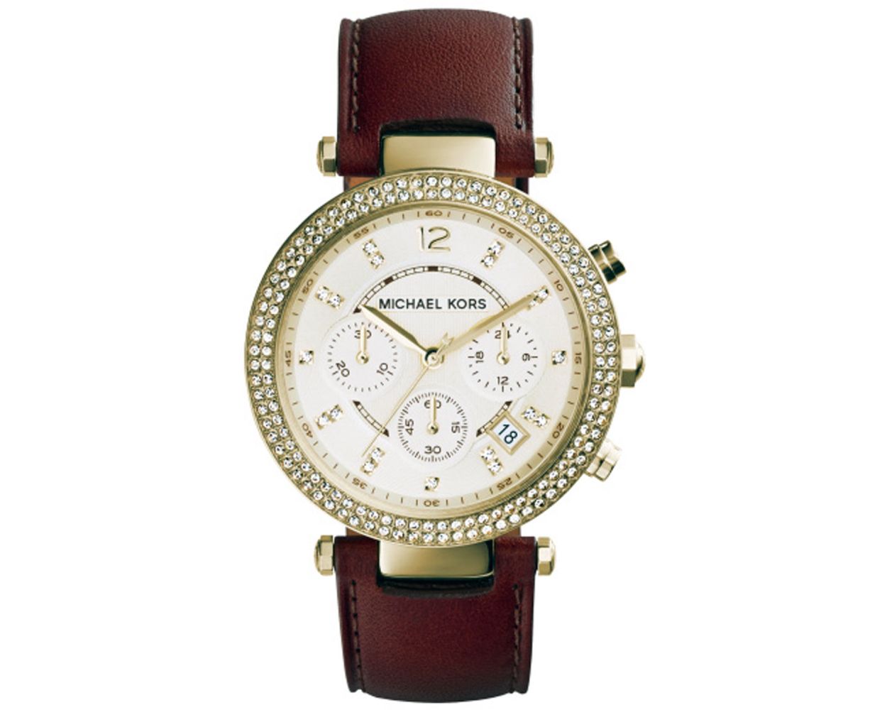 Michael Kors Leather Brown Original Watch Strap MK2249 display picture 1