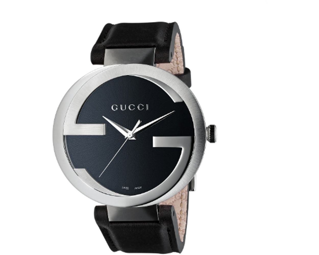 Gucci 133.2 Leather Black Original Watch Strap YDA33377