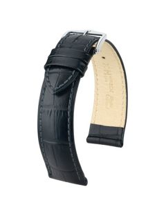 Hirsch Duke 19/16mm Leather Black Original Watch Strap 01029050-2-19