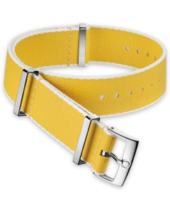 Omega Nato White-Bordered Synthetic Yellow Original Watch Strap 20mm 031CWZ010706