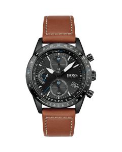 Hugo Boss Pilot Edition Chronograph Gents Leather Watch 1513851