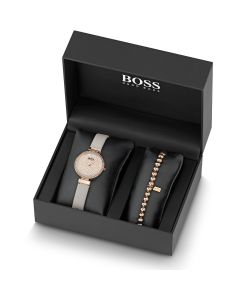 Hugo Boss Celebration Gift Box Set with Bracelet Ladies Leather Watch 1570094