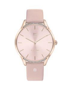 Tommy Hilfiger Gray Ladies Leather Watch 1782215