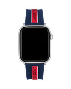 Lacoste Petit Pique 42/44mm Apple Compatible Silicone Two Tone Original Watch Strap 2050004