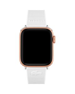 Lacoste Petit Pique 38/40mm Apple Compatible Silicone White Original Watch Strap 2050006