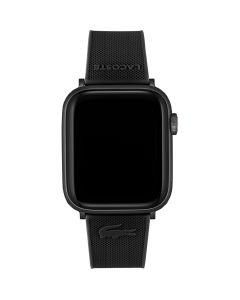 Lacoste Petit Pique 42/44mm Apple Compatible Silicone Black Original Watch Strap 2050009