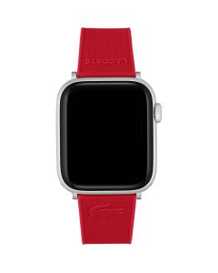 Lacoste Petit Pique 42/44mm Apple Compatible Silicone Red Original Watch Strap 2050010
