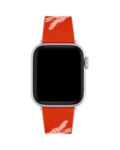 Lacoste Crocodile Print 38/40mm Apple Compatible Silicone Red Original Watch Strap 2050020