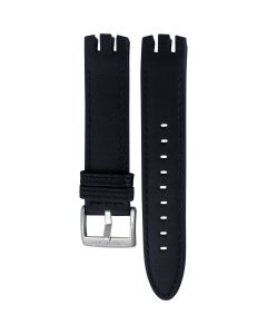 Swatch In A Classic Mode Leather Black Original Watch Strap AYTS400