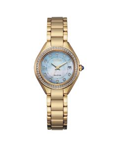Citizen Eco-Drive Silhouette Crystal Ladies Bracelet Watch EW2552-50D