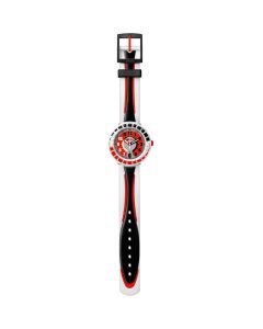 Flik Flak All Round Black & Red Kids Rubber Watch FCSP006