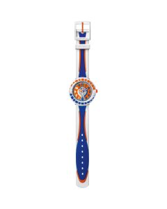 Flik Flak All Round Blue & Orange Kids Rubber Watch FCSP009