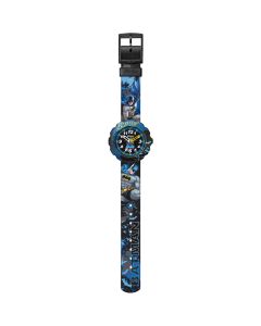 Flik Flak Batman In The Darkness Kids Fabric Watch FLSP003