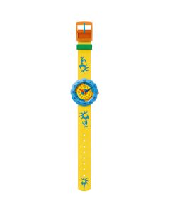 Flik Flak Pres-Cool Boy In Yellow Kids Fabric Watch FPSP001
