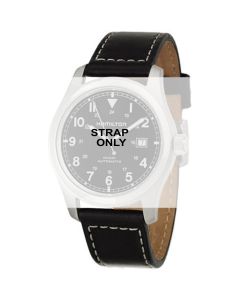 Hamilton Khaki Field Auto Leather Black Original Watch Strap H600705105