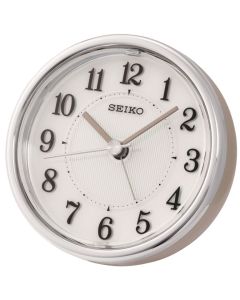 Seiko Bedside Alarm Clock with Quiet Sweep Second and Flashing Light QHE115P