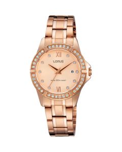 Lorus Just Sparkle Rose Gold Ladies Watch RJ220BX9