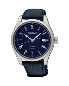 Seiko Presage Moonlit Blue Enamel Automatic Limited Edition Gents Leather Watch SPB069J1
