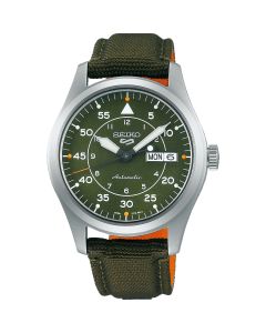 Seiko 5 Sports Flieger Gents Fabric Leather Watch SRPH29K1