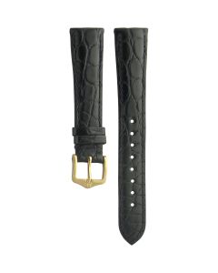 Gucci Compatible Leather Black Watch Strap 3000M