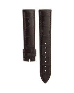 Cartier Tank Anglaise Large Compatible Genuine Alligator Leather Brown Watch Strap 20/18mm