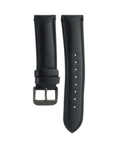 Aviator Leather Black Original Watch Strap 22/20mm