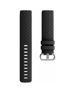 For Fitbit Charge 3 Silicone Black Watch Strap