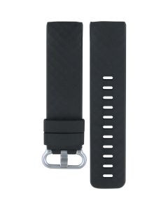 For Fitbit Charge 3 Silicone Black Original Watch Strap STR100211