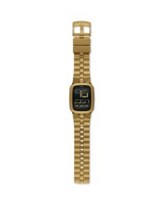 Swatch Digital Gold Bump Unisex Watch SURC101