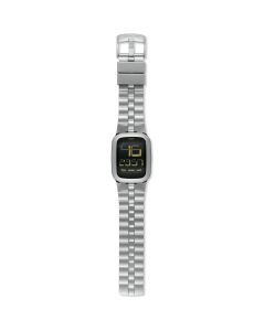 Swatch Digital Silver Bump Unisex Watch SURM100