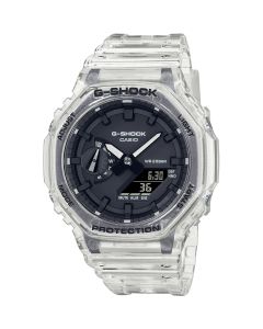 Casio G-Shock Octagon Skeleton Gents Rubber Watch GA-2100SKE-7AER