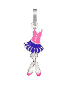 Sterling Silver Coloured Dancer Kids Pendant