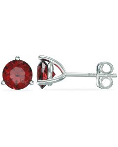 Sterling Silver January Birthstone Earrings CZ