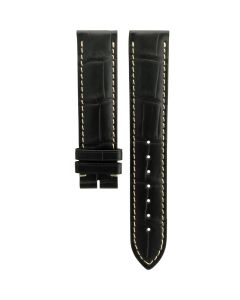 Longines 19/18mm Flagship Heritage Genuine Alligator Leather Black Original Watch Strap L682119979